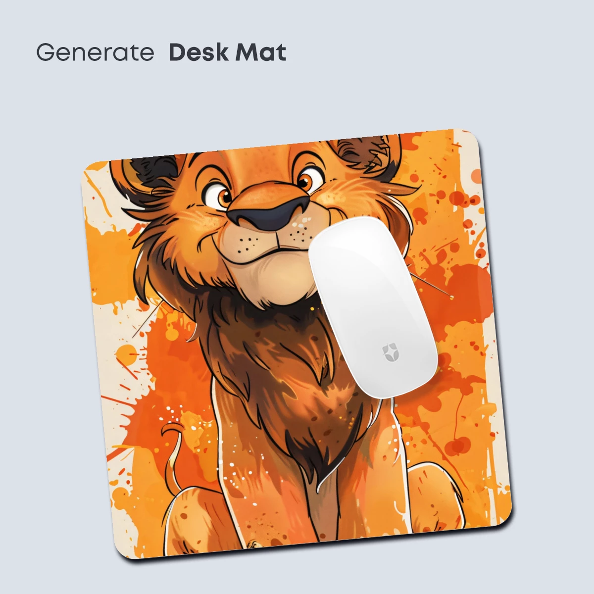 Charming Lion Cub in Vibrant Splash Art - Image 4