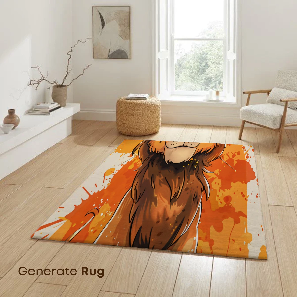 Charming Lion Cub in Vibrant Splash Art - Image 6