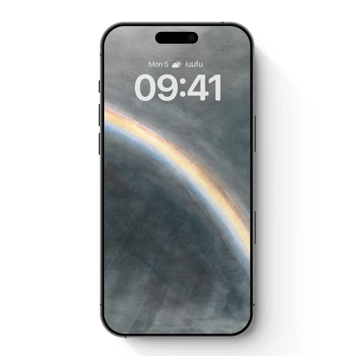 Ethereal Rainbow Arc in Stormy Skies