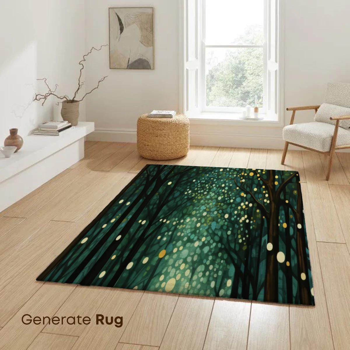 Enchanted Forest Glow: A Luminous Pathway - Image 6