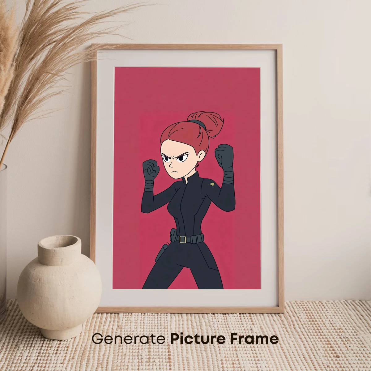 Bold Redhead in Action Stance - Image 7