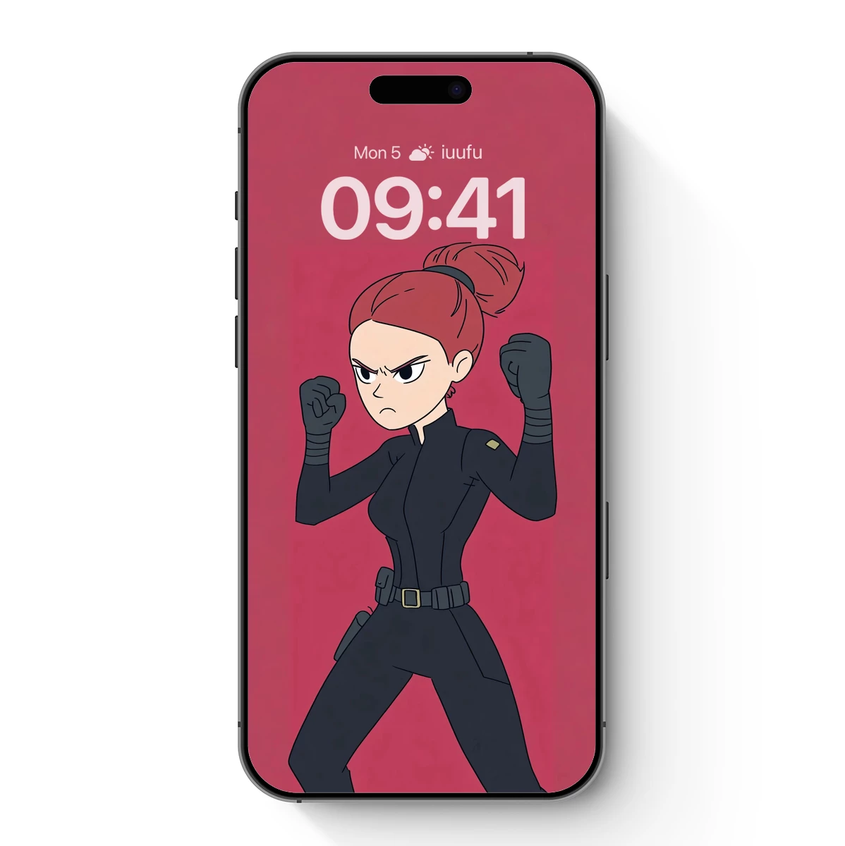 Bold Redhead in Action Stance