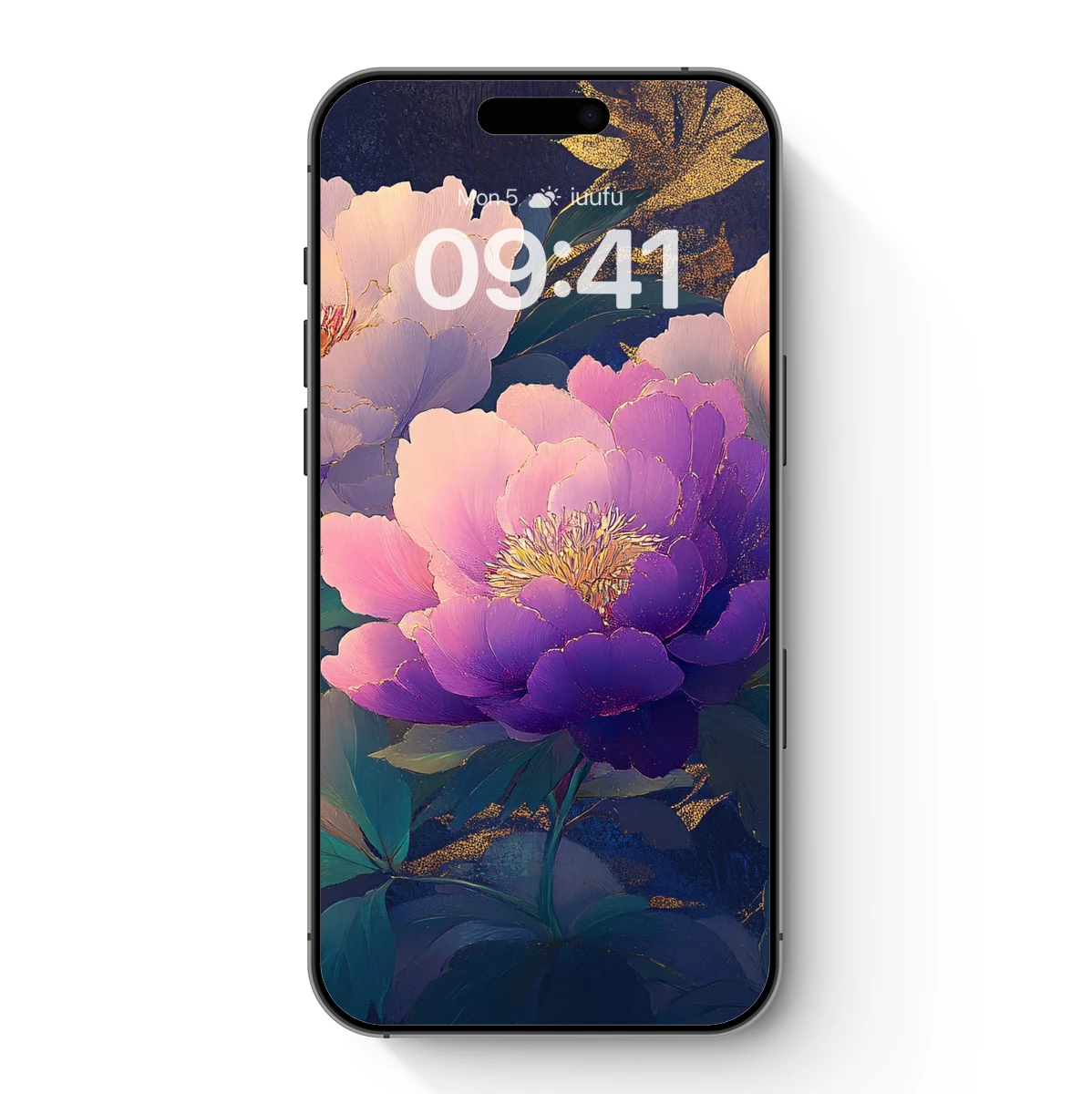 Elegant Peony Elegy: Golden Leaves and Soft Petals Elegant Peony Elegy: Golden Leaves and Soft Petals