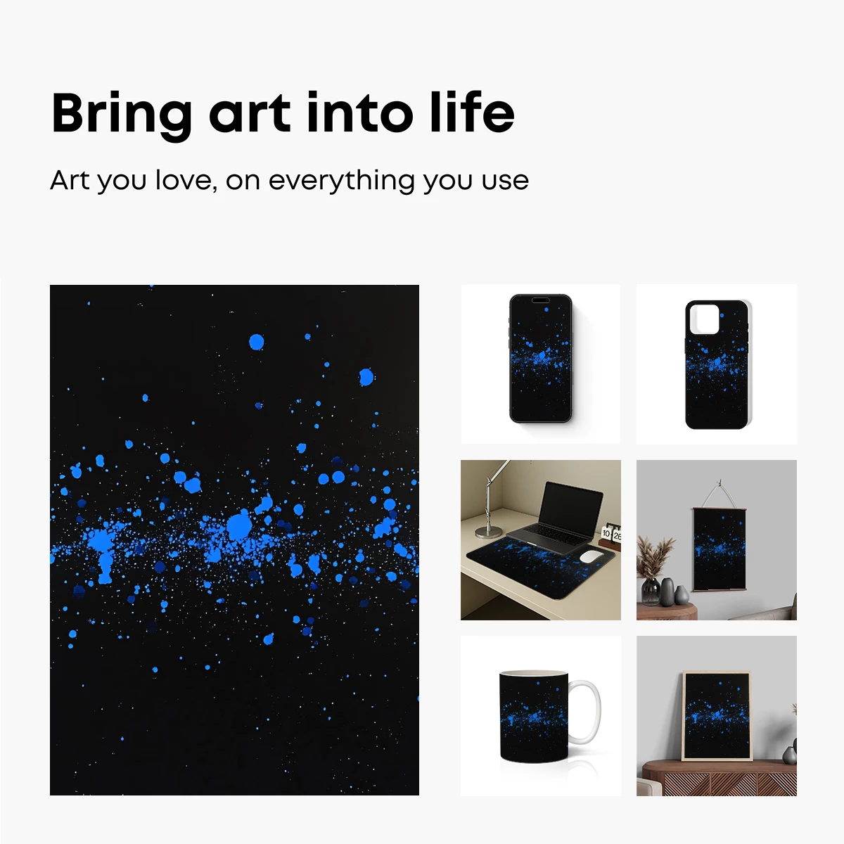 Blue Nebula Splash: Cosmic Artistry in Motion - Image 2