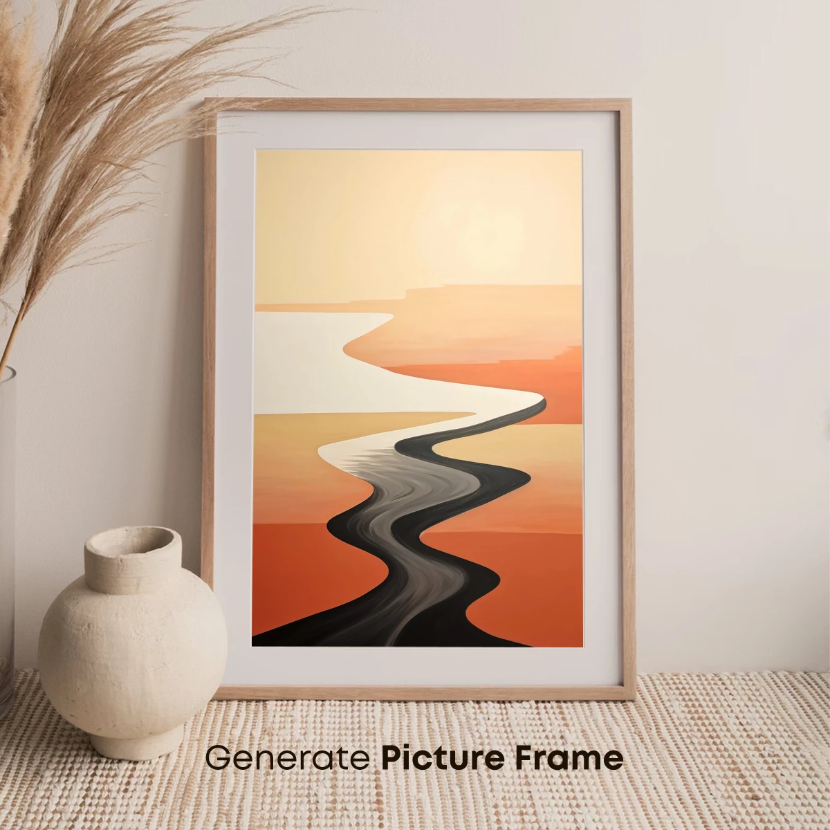 Desert Stream: Abstract Flow in Warm Tones - Image 7