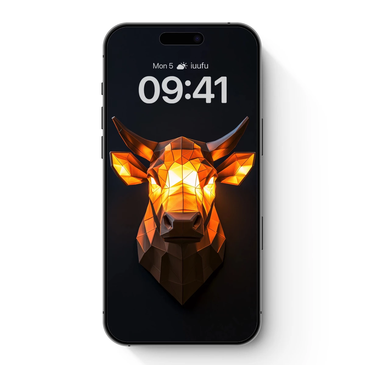 Geometric Bull: Illuminated Low Poly Art