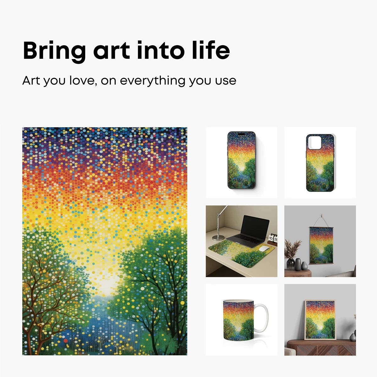 Dot-Painted Twilight Forest - Image 2