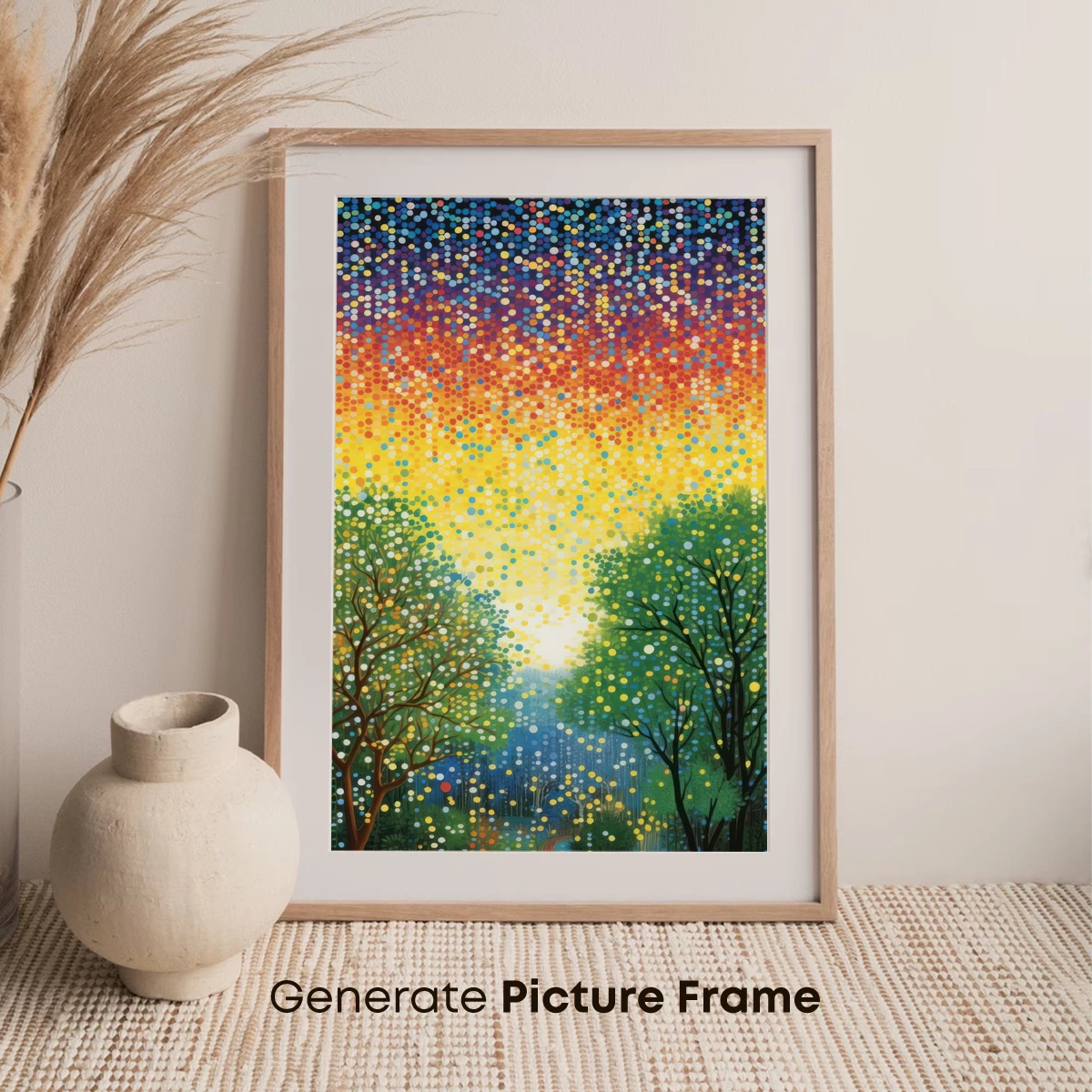 Dot-Painted Twilight Forest - Image 7