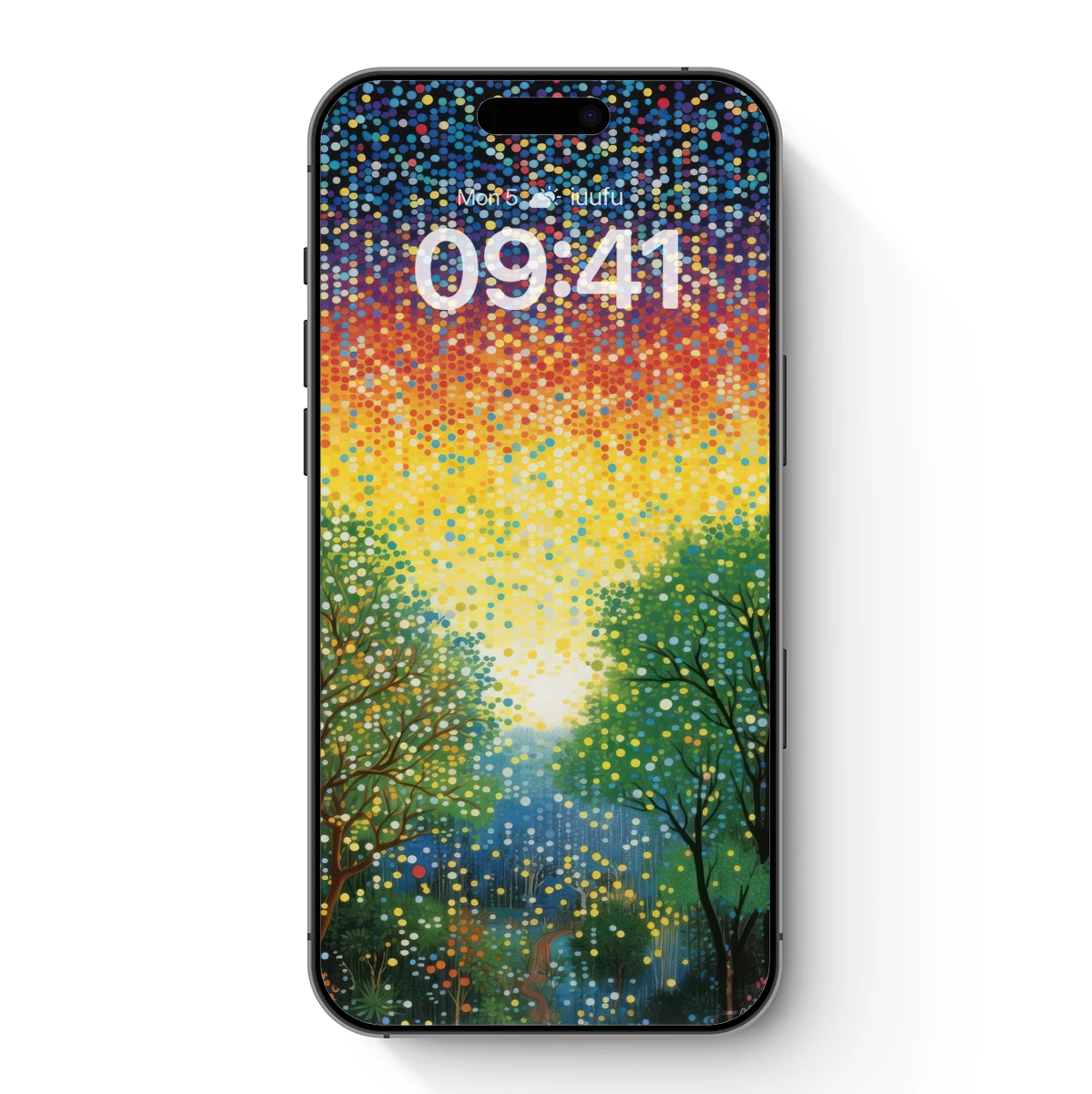 Dot-Painted Twilight Forest