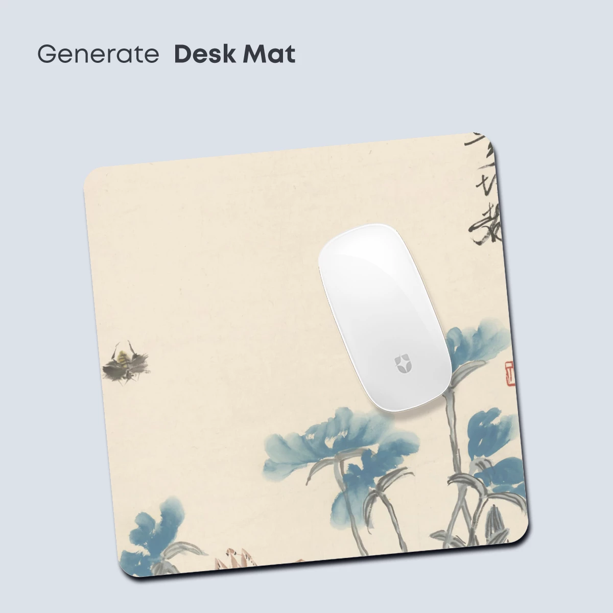 Blue Blossoms and Fluttering Moths: A Zen Garden Harmony - Image 4