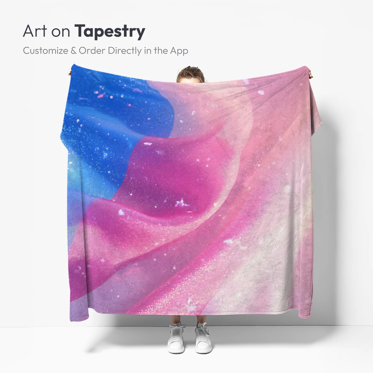 Galactic Silk Symphony: Shimmering Textures in Pastel Hues - Image 5