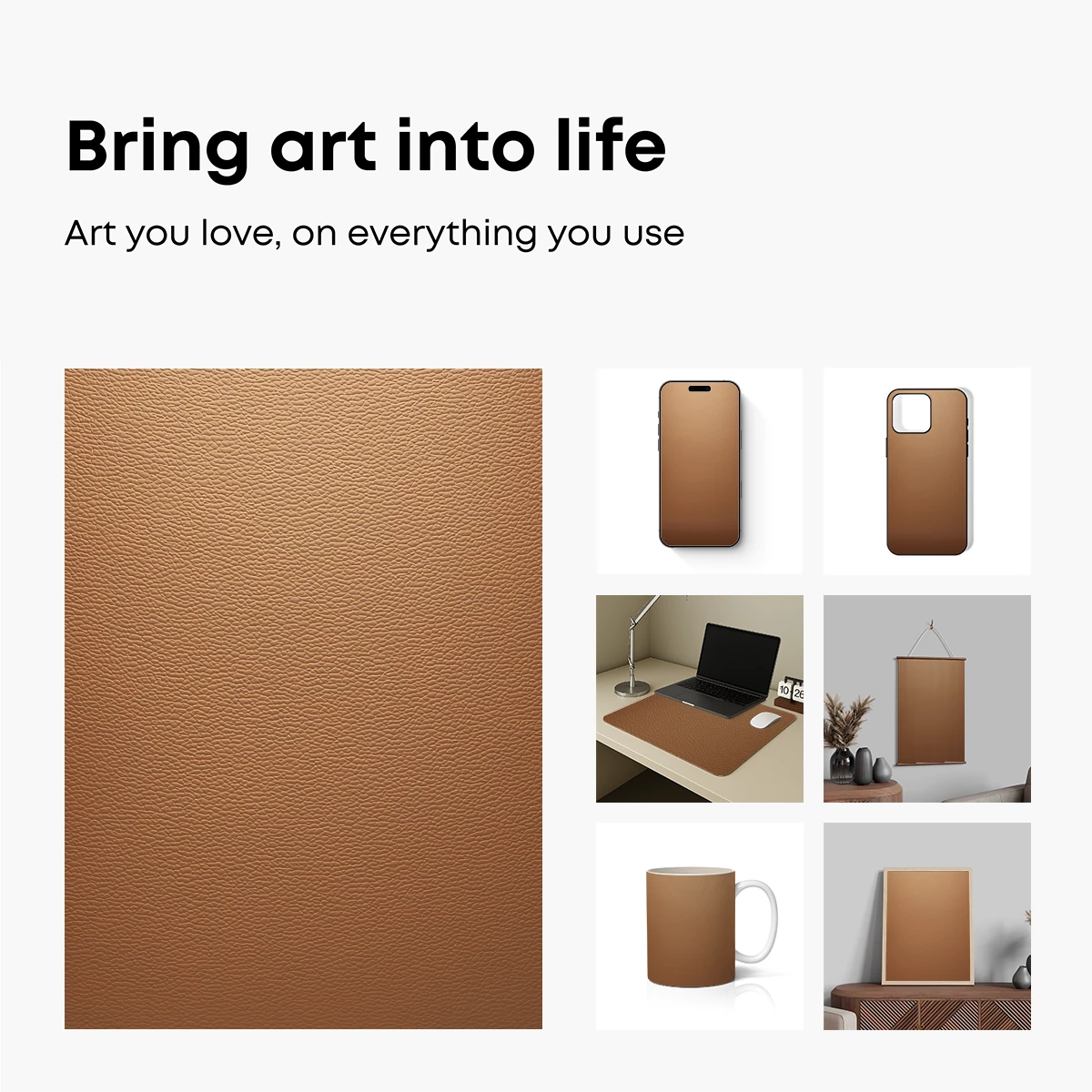 Golden Leather Texture Symphony - Image 2