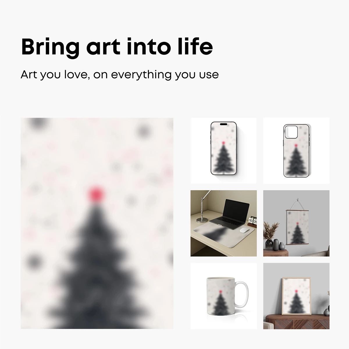 Blurred Christmas Tree Silhouette - Image 2