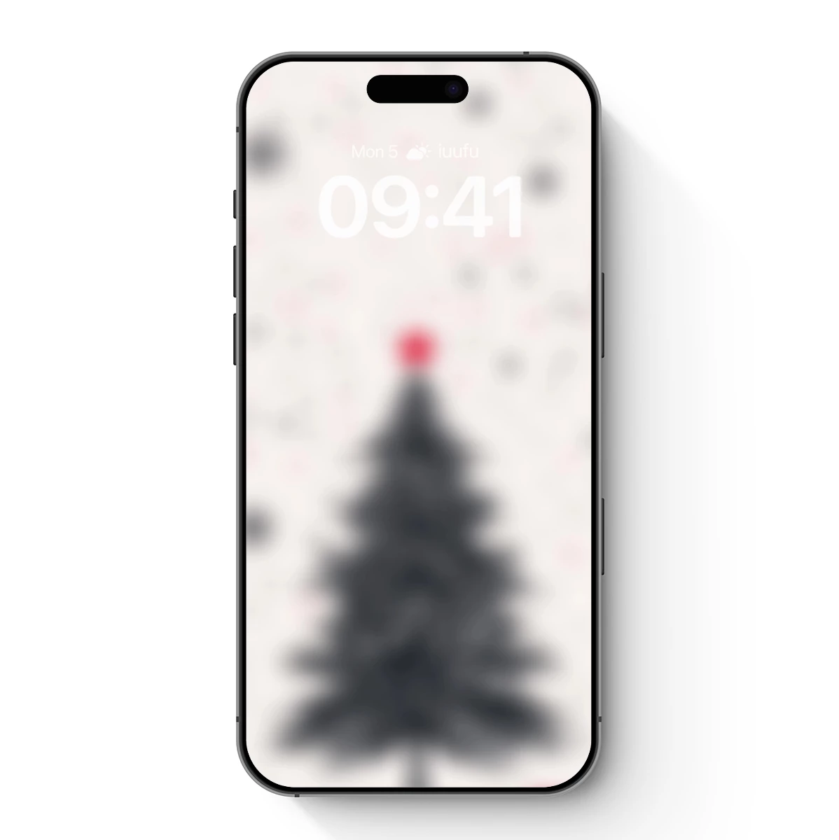 Blurred Christmas Tree Silhouette