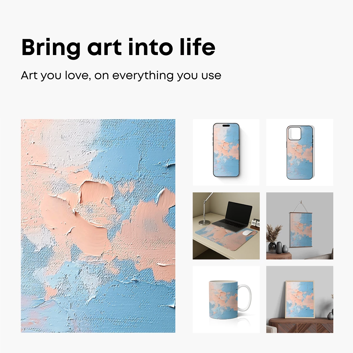 Abstract Pastel Palette: Textured Harmony - Image 2