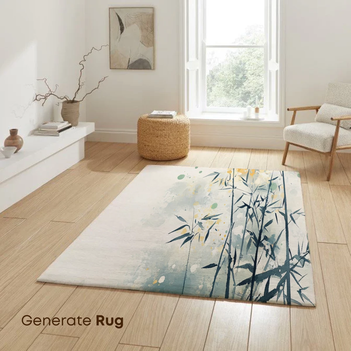 Elegant Bamboo Whispers in Abstract Harmony - Image 6