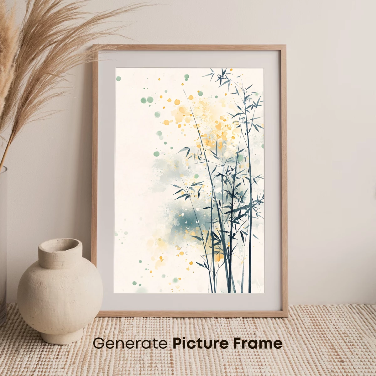 Elegant Bamboo Whispers in Abstract Harmony - Image 7