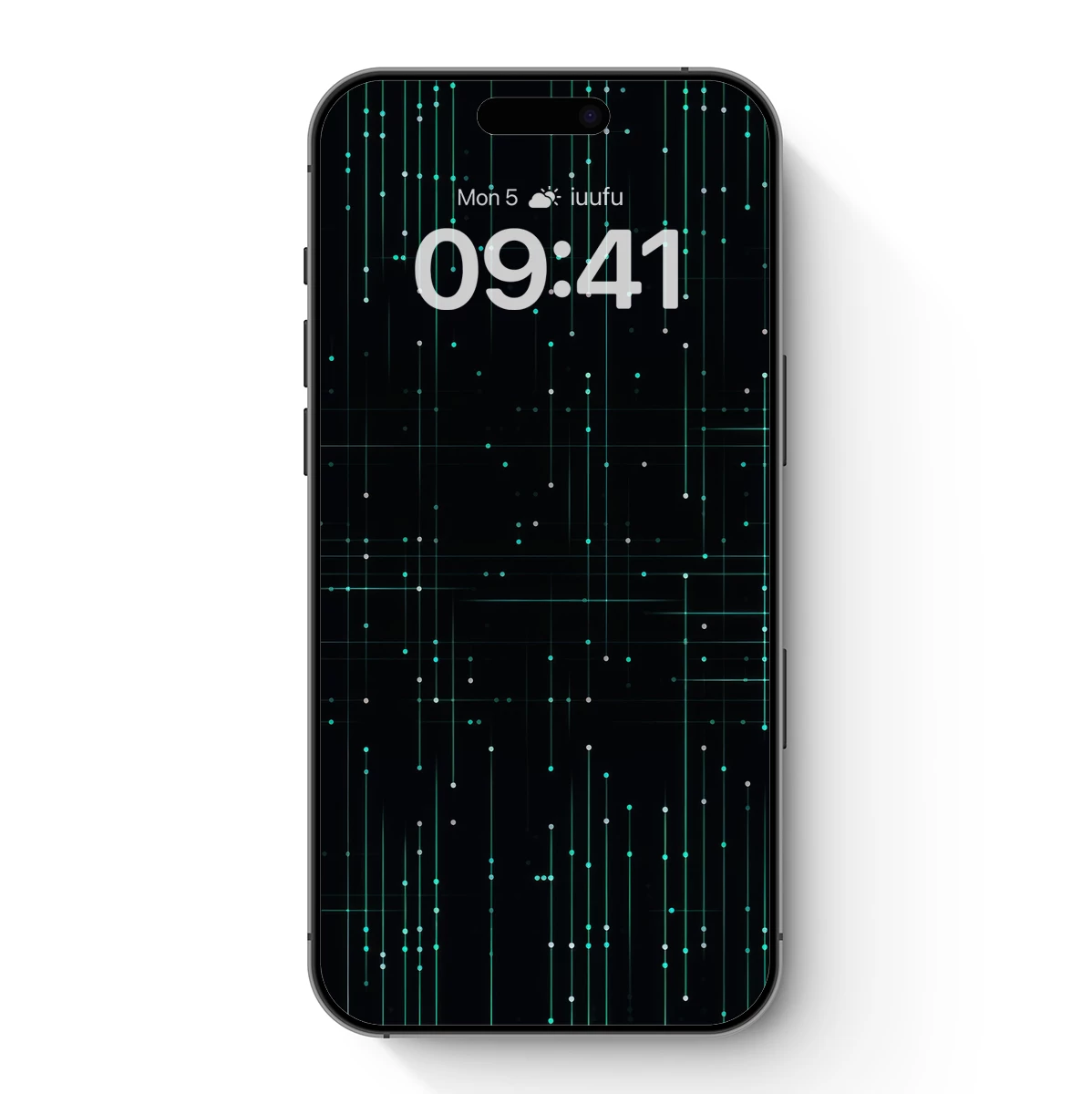 Digital Constellation: Teal Trails in Night Sky