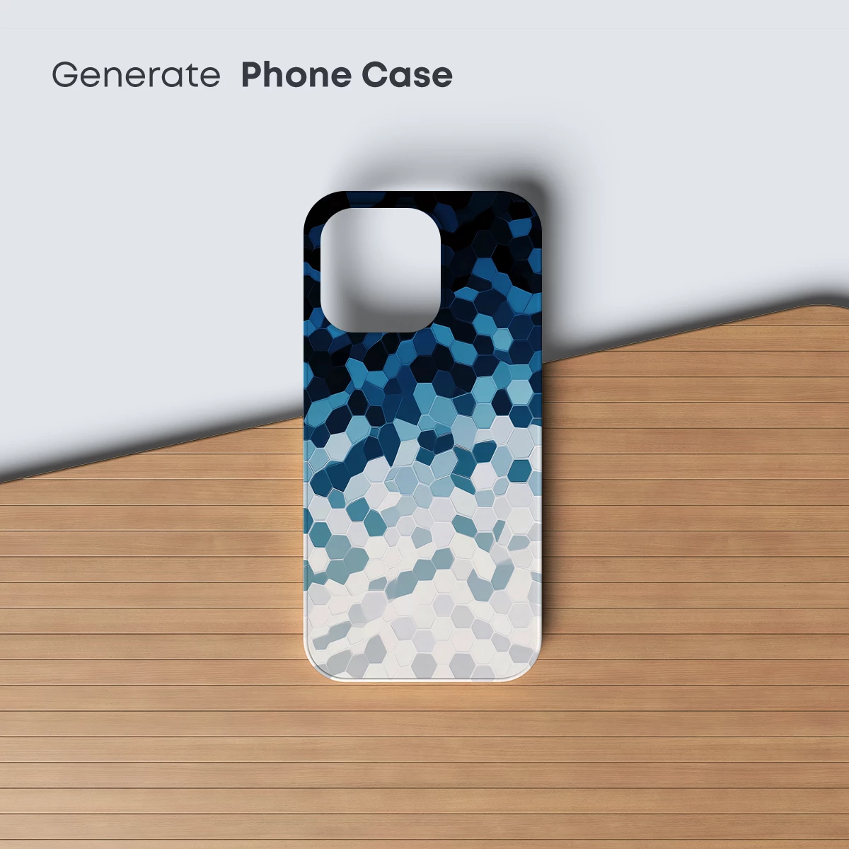 Hexagonal Blue Gradient: A Digital Mosaic Symphony - Image 3