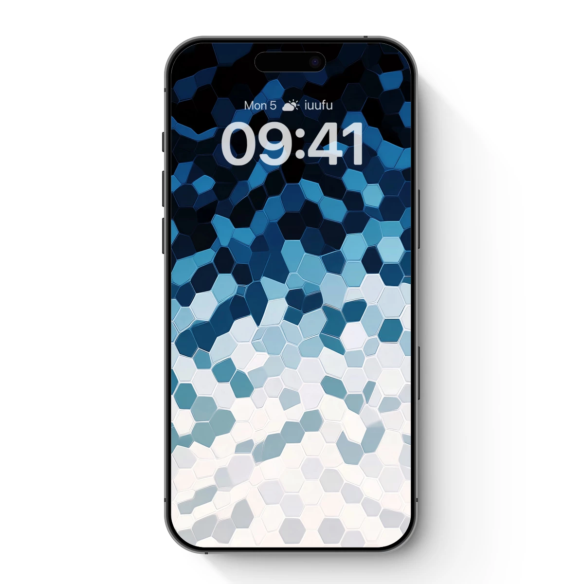 Hexagonal Blue Gradient: A Digital Mosaic Symphony
