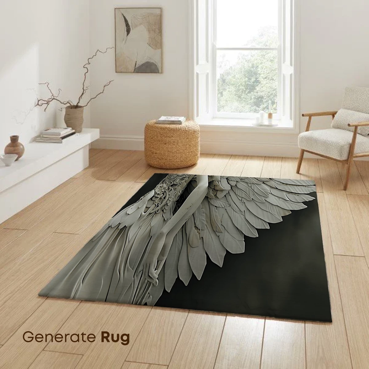 Ethereal Angel in Monochrome Elegance - Image 6