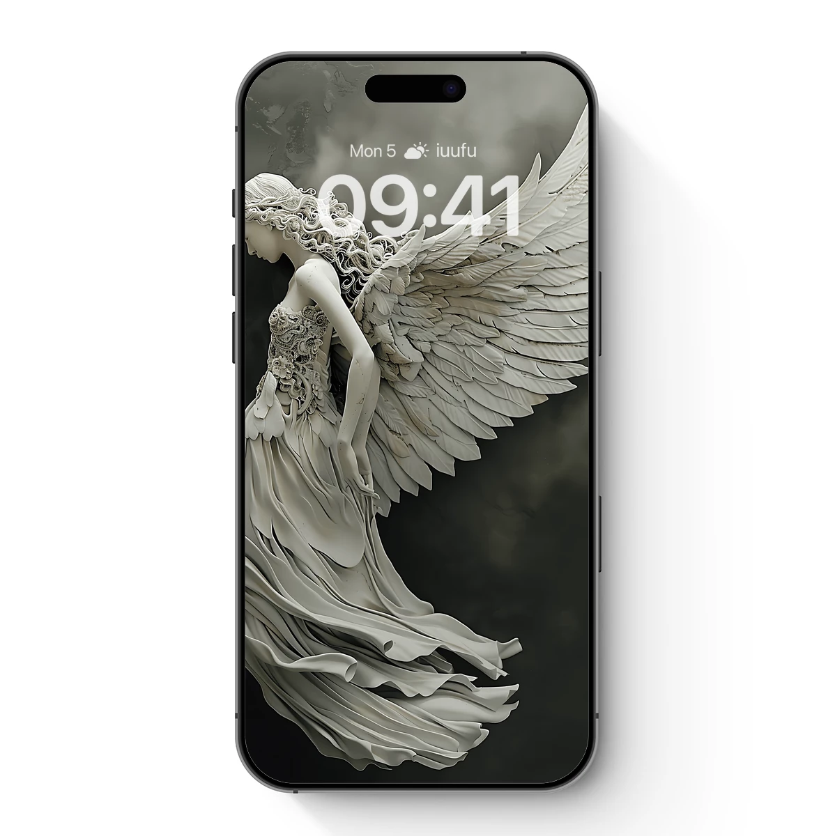 Ethereal Angel in Monochrome Elegance Ethereal Angel in Monochrome Elegance