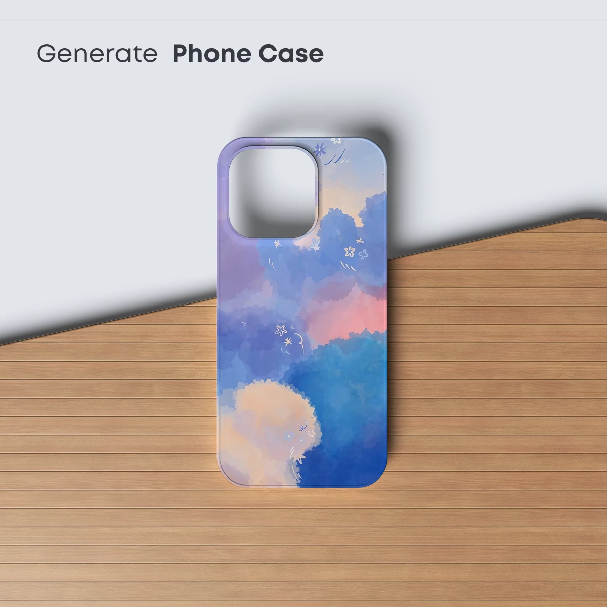 Dreamy Pastel Cloudscape with Whimsical Stars - Image 3
