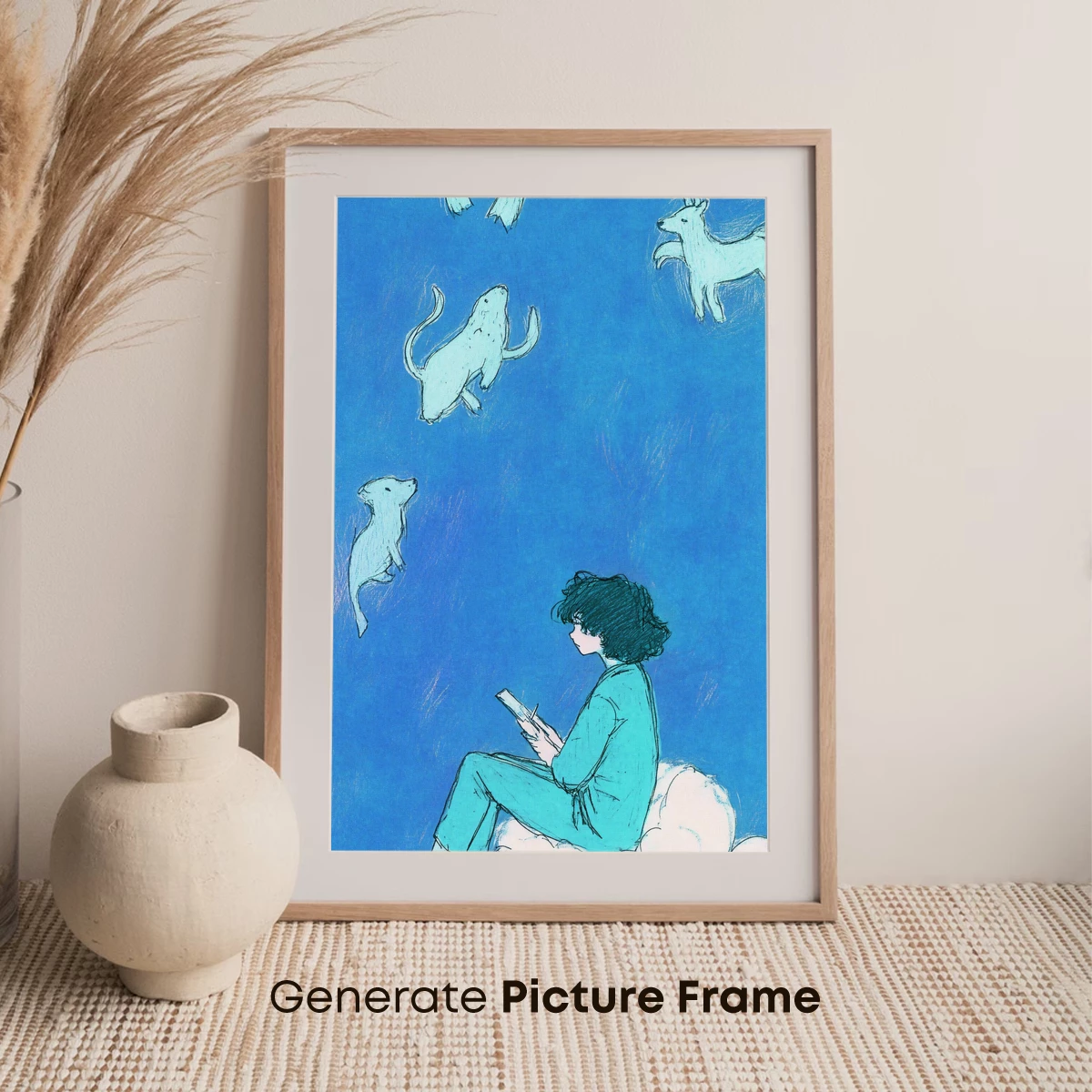 Cloud Reader Amidst Celestial Creatures - Image 7