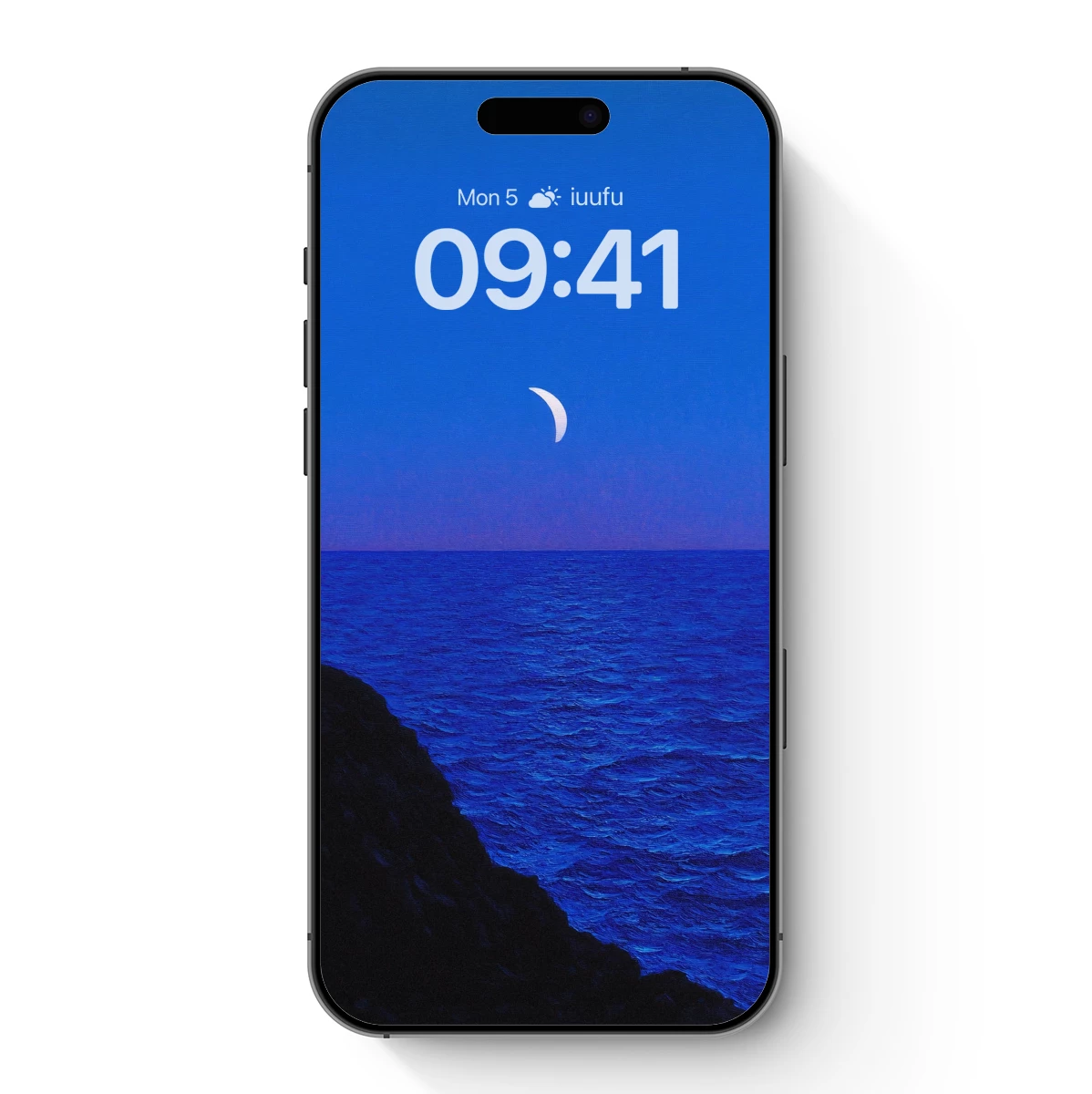 Crescent Moon Over Twilight Sea Crescent Moon Over Twilight Sea