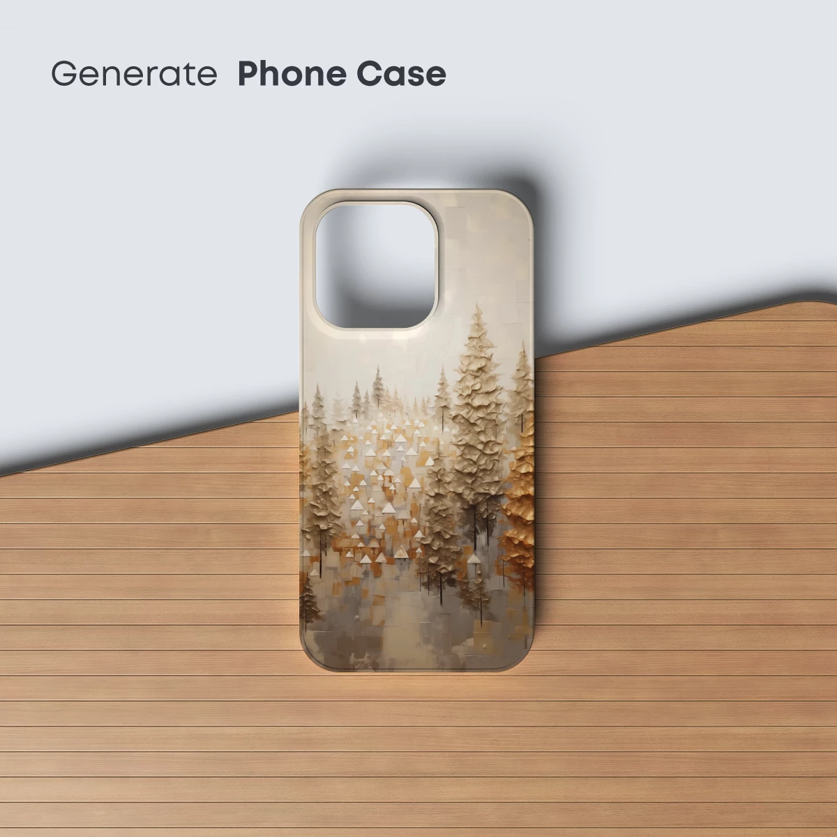 Golden Whispering Pines: Abstract Forest Elegance - Image 3