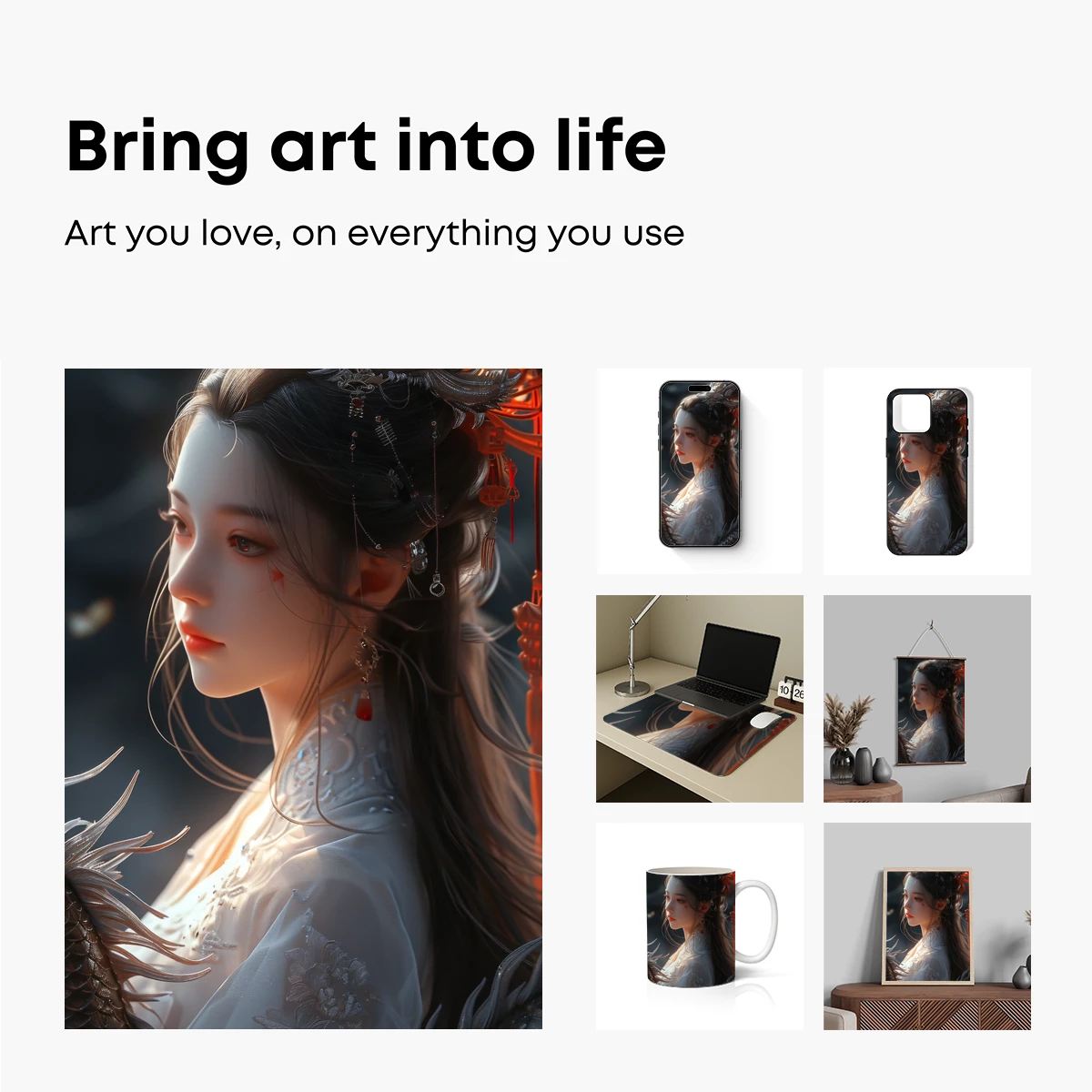 Ethereal Dragon Heirloom: A Fantasy Portrait - Image 2