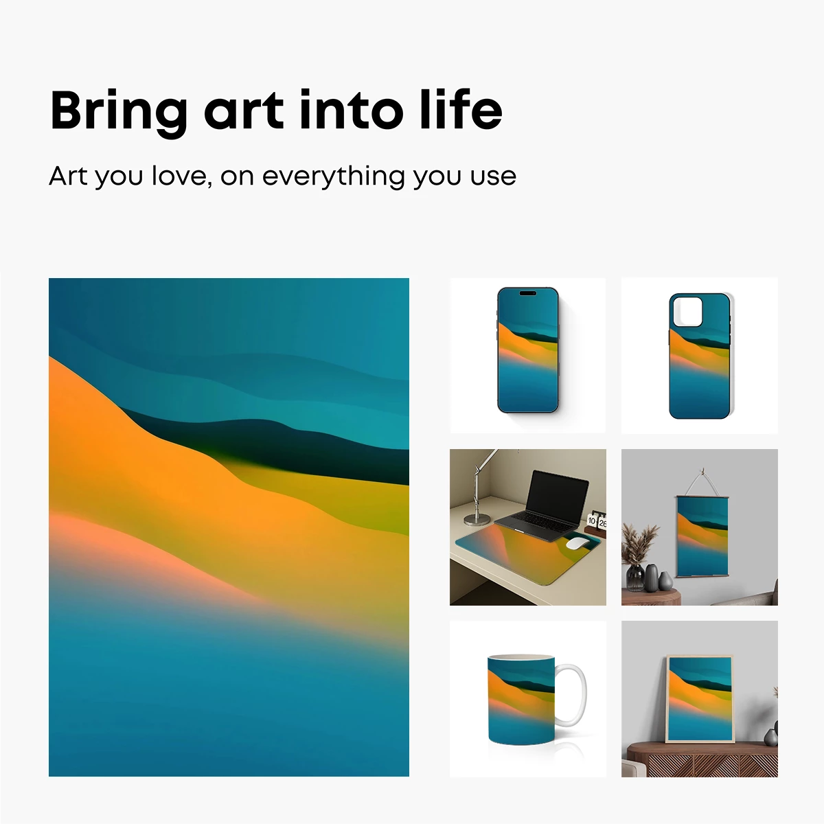 Abstract Ocean Waves in Warm Tones - Image 2