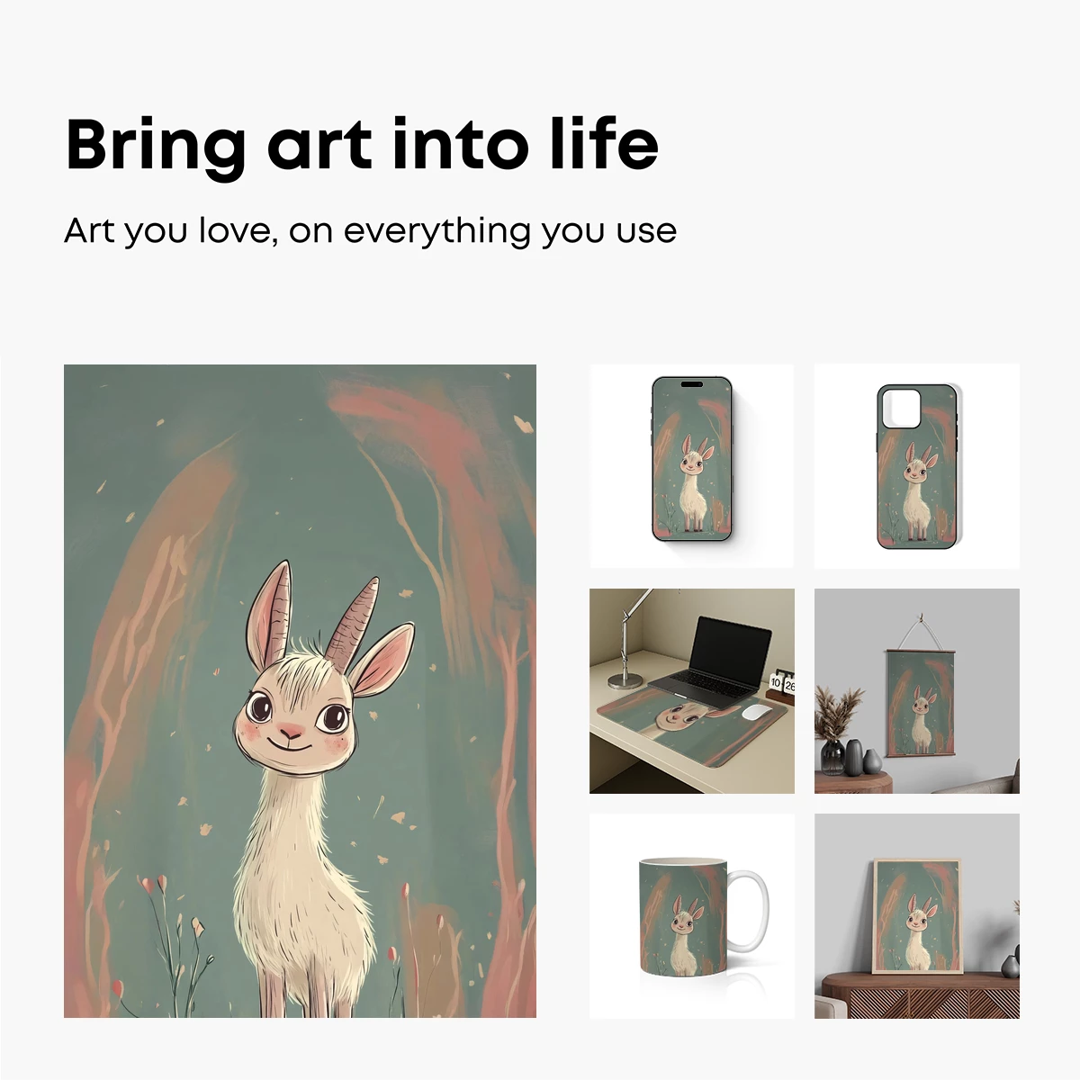 Enchanted Forest Fawn: Whimsical Wildlife Art - Image 2