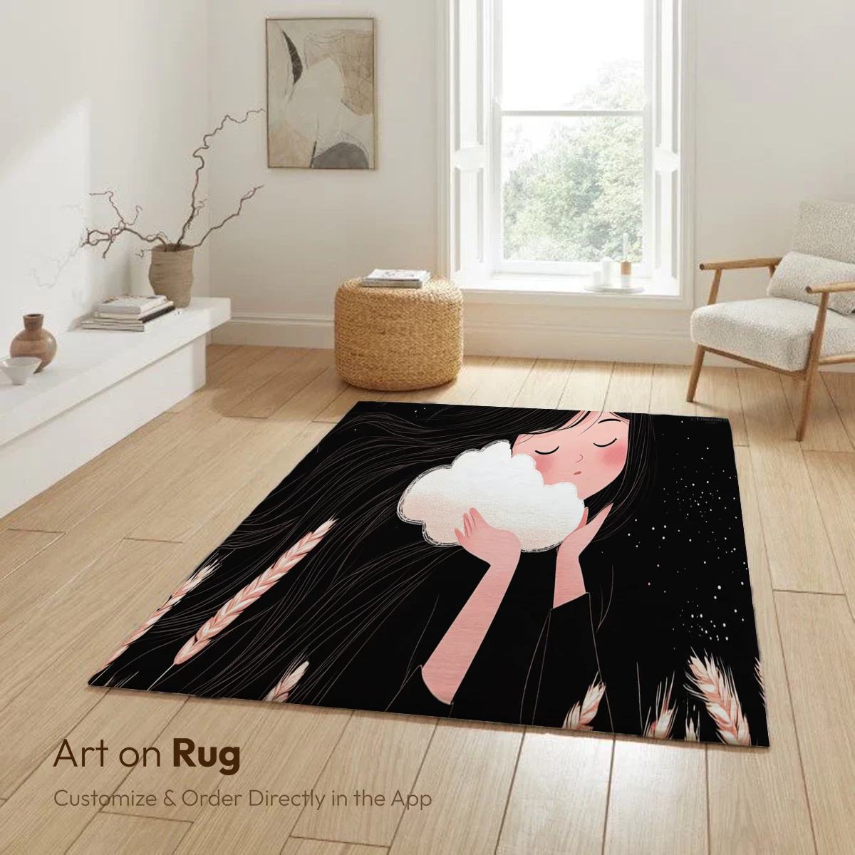 Dreamy Night Whispers: Clouds & Wheat Fields - Image 6