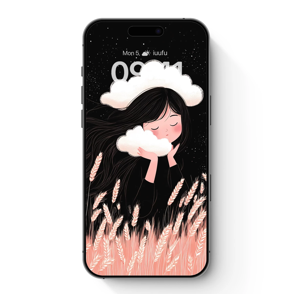 Dreamy Night Whispers: Clouds & Wheat Fields