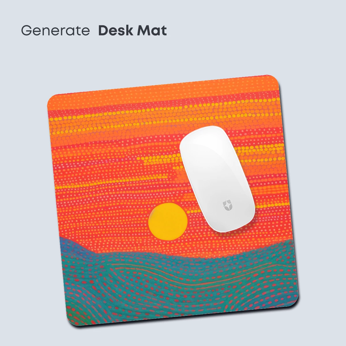 Dot-Painted Sunset: Vibrant Waves and Warm Horizons - Image 4