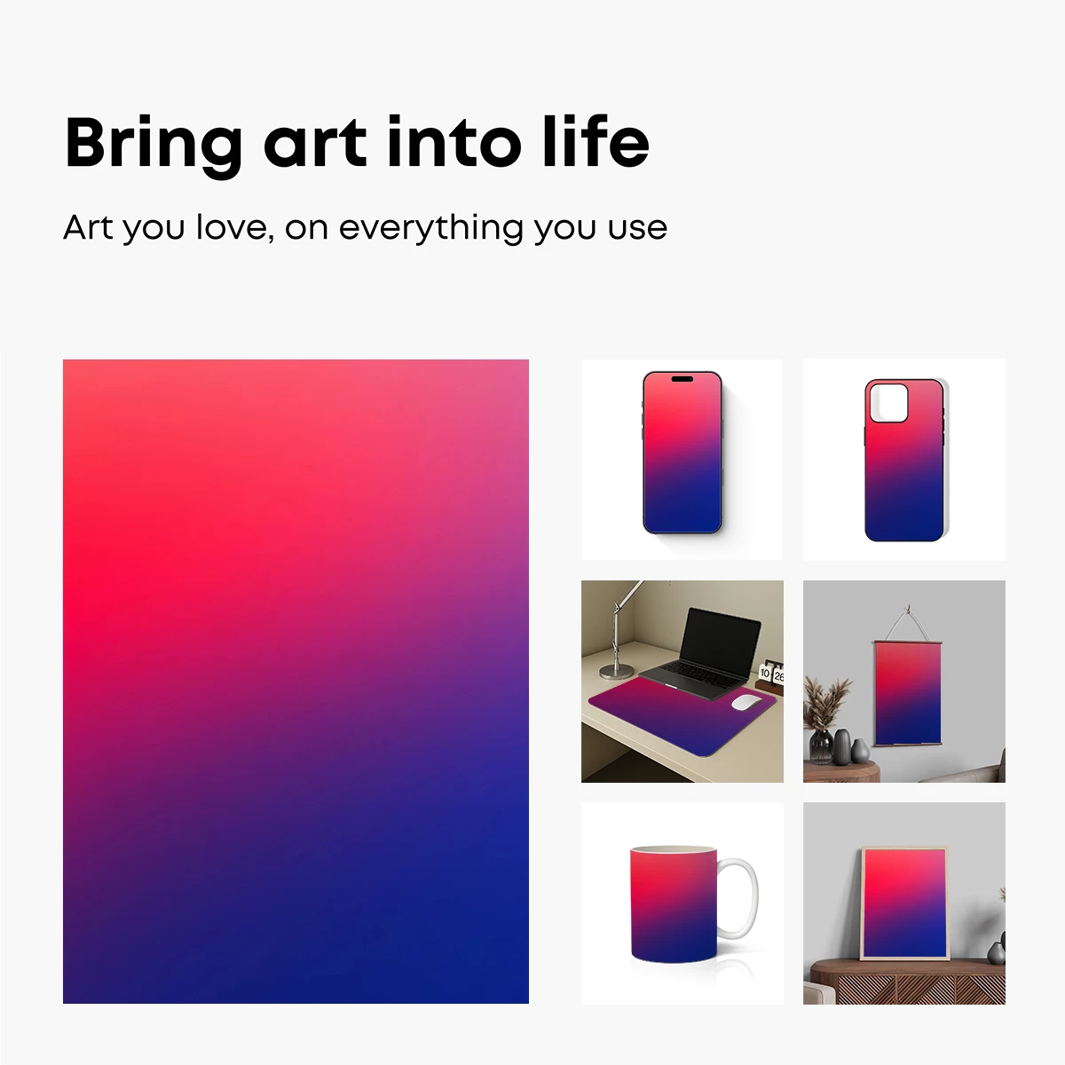 Gradient Symphony: Red to Blue Harmony