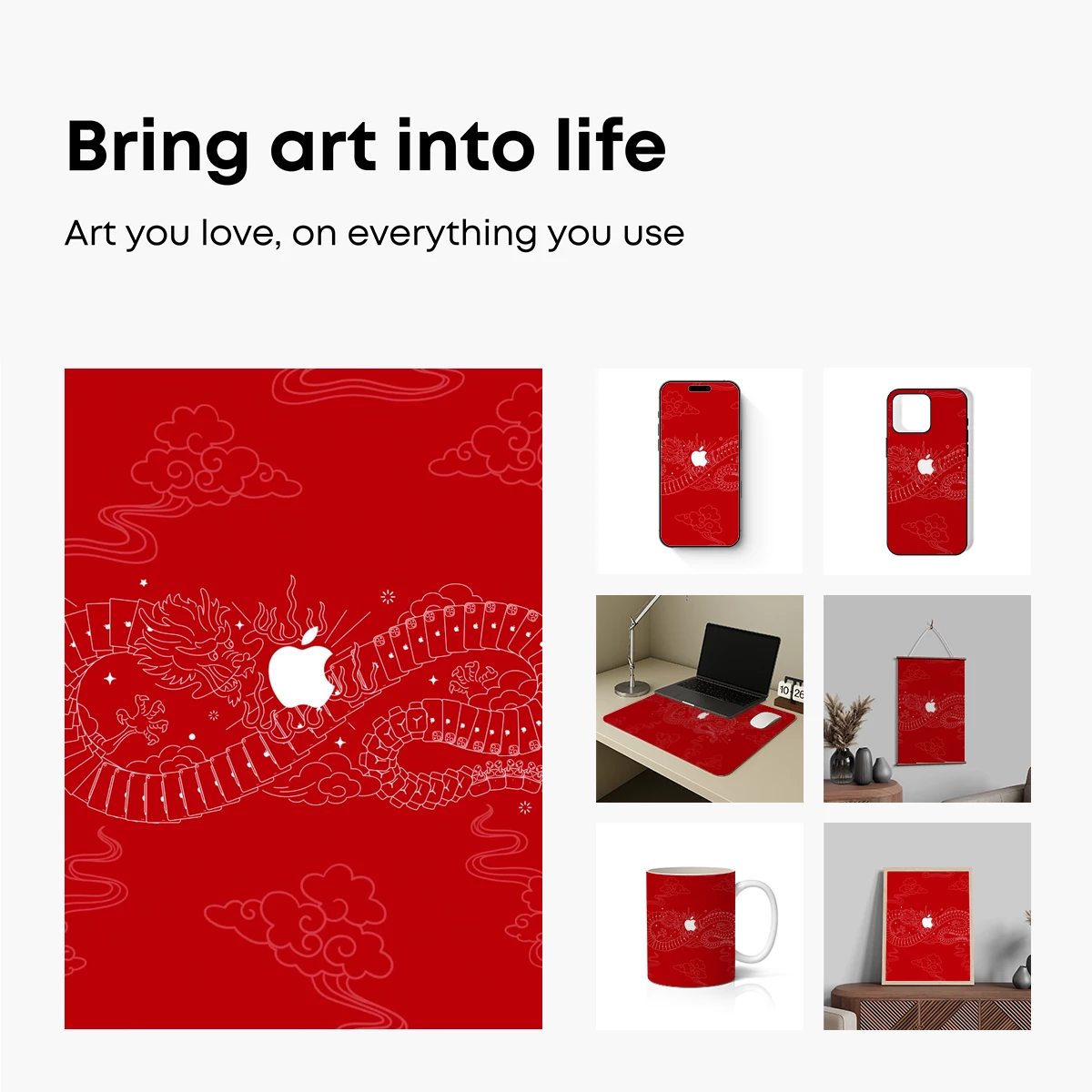 Dragon Apple: Fusion of Eastern Myth and Tech Icon - Image 2