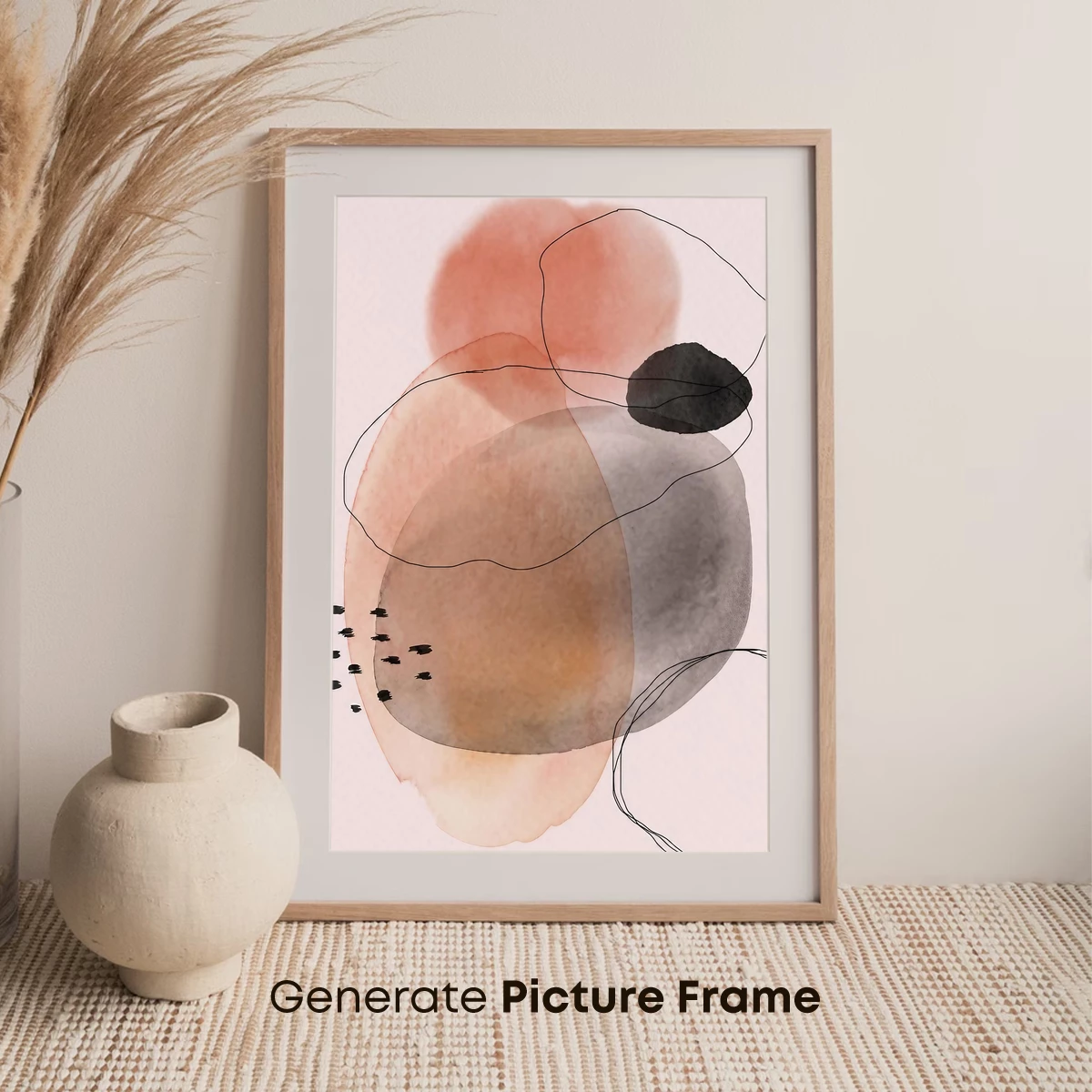 Abstract Fusion: Ink Blots and Curves - Image 7