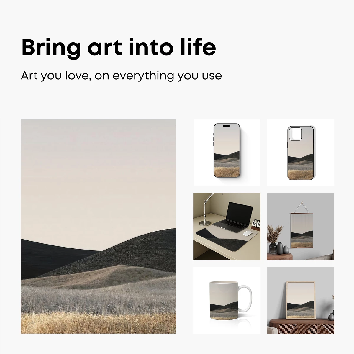 Desert Dunes in Monochrome Elegance