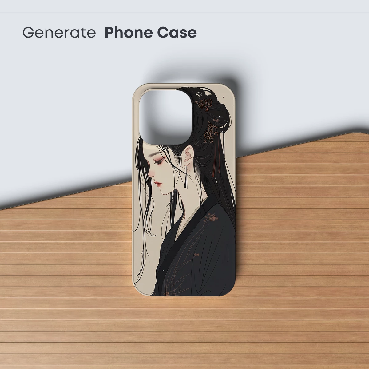 Elegant Hanfu Portrait: Timeless Beauty in Monochrome - Image 3