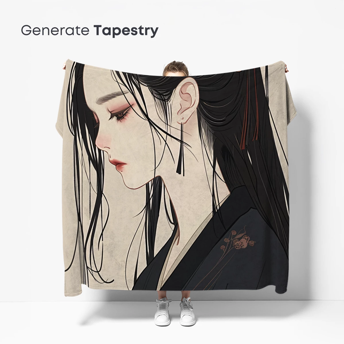 Elegant Hanfu Portrait: Timeless Beauty in Monochrome - Image 5