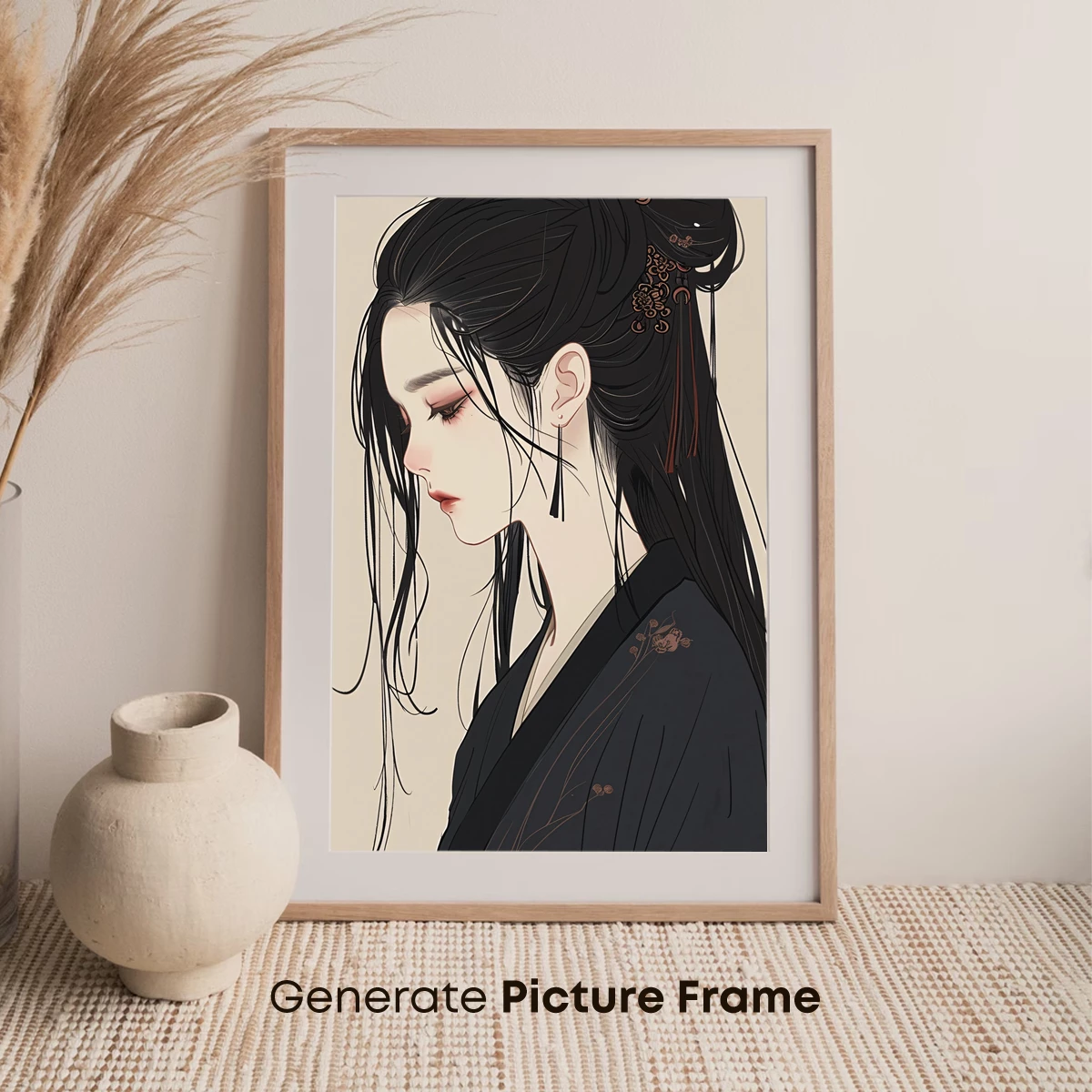 Elegant Hanfu Portrait: Timeless Beauty in Monochrome - Image 7
