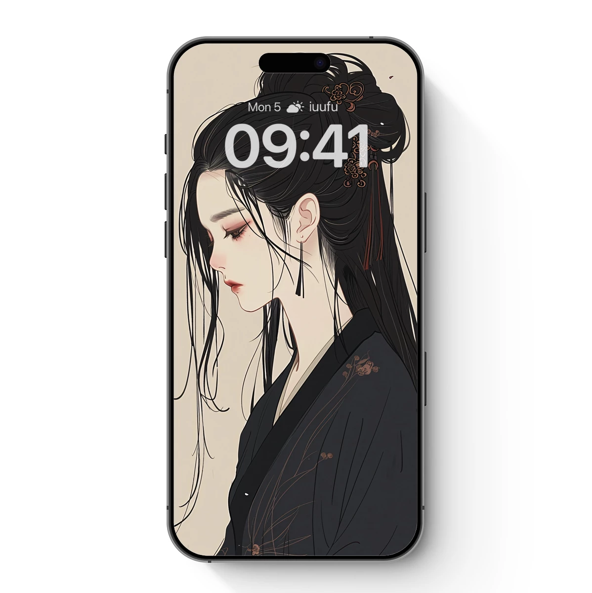 Elegant Hanfu Portrait: Timeless Beauty in Monochrome