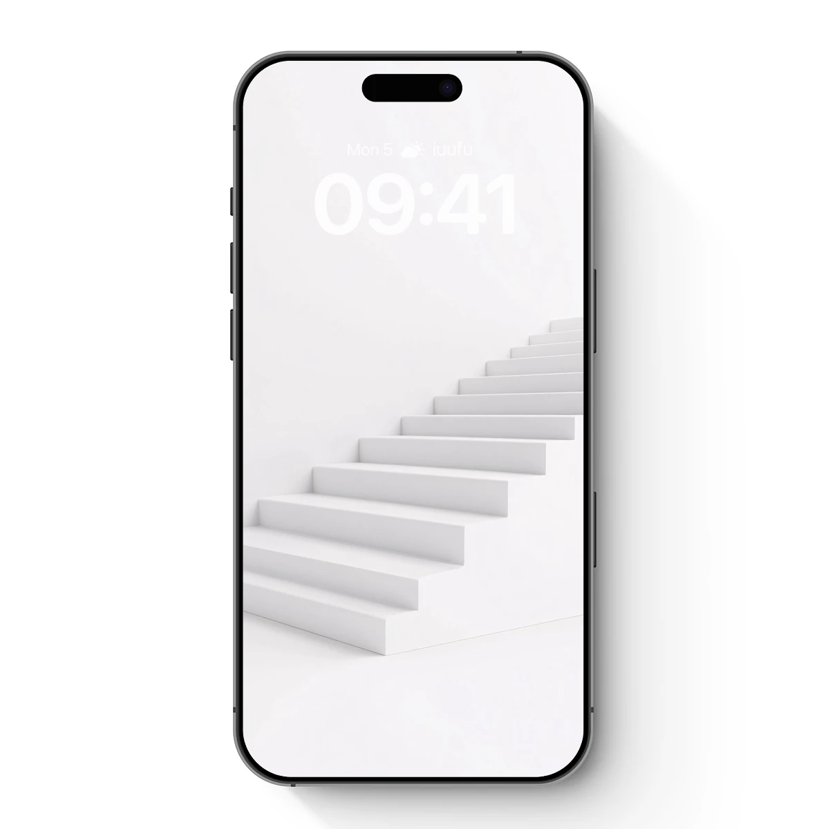 Ascending White Staircase: Minimalist Elegance Ascending White Staircase: Minimalist Elegance