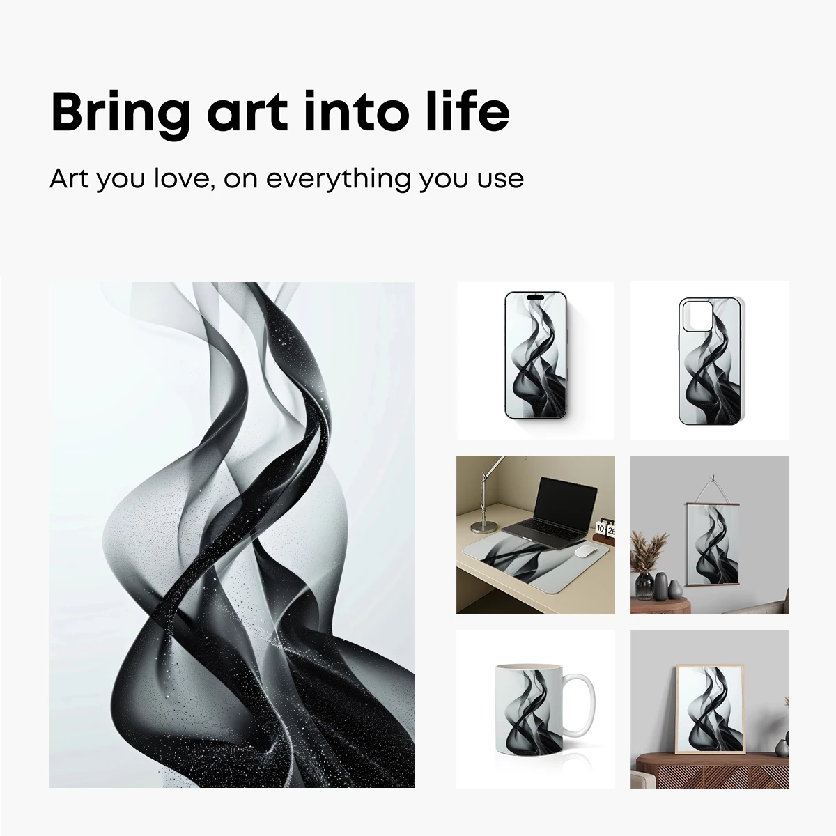 Ethereal Smoke Waves: A Dance of Light and Shadow - Image 2