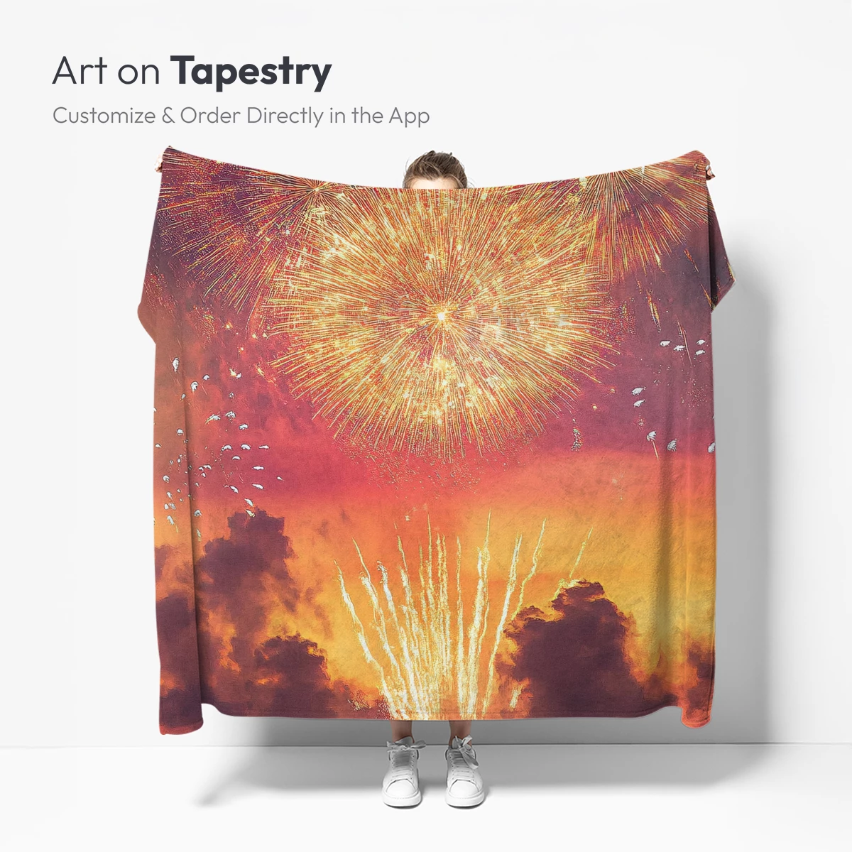 Festive Skies: Fireworks Over Sunset Cityscape - Image 5