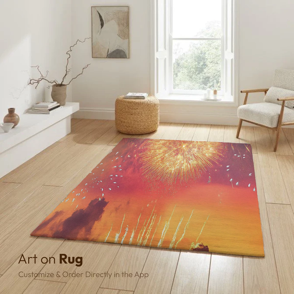 Festive Skies: Fireworks Over Sunset Cityscape - Image 6