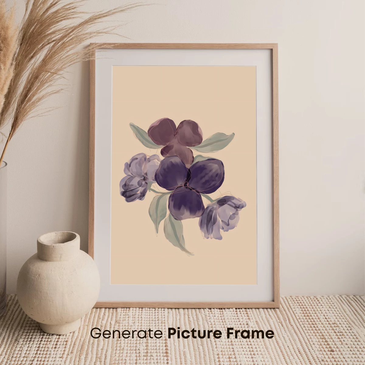 Ethereal Purple Blossoms: Watercolor Elegance - Image 7