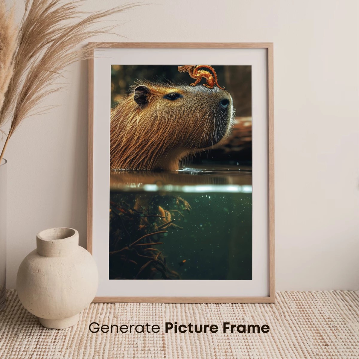 Capybara with Mini Dragon: Surreal Harmony - Image 7